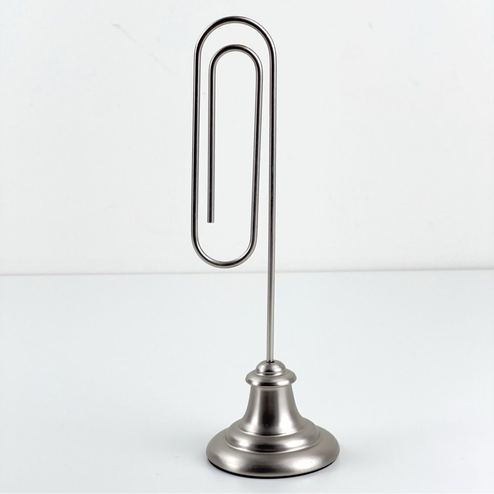 Pottery Barn Large Oversized paper clip note bill receipt Letter holder